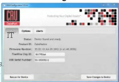CRU DataHarbor - Buzzer and Temperature Configuration - 1