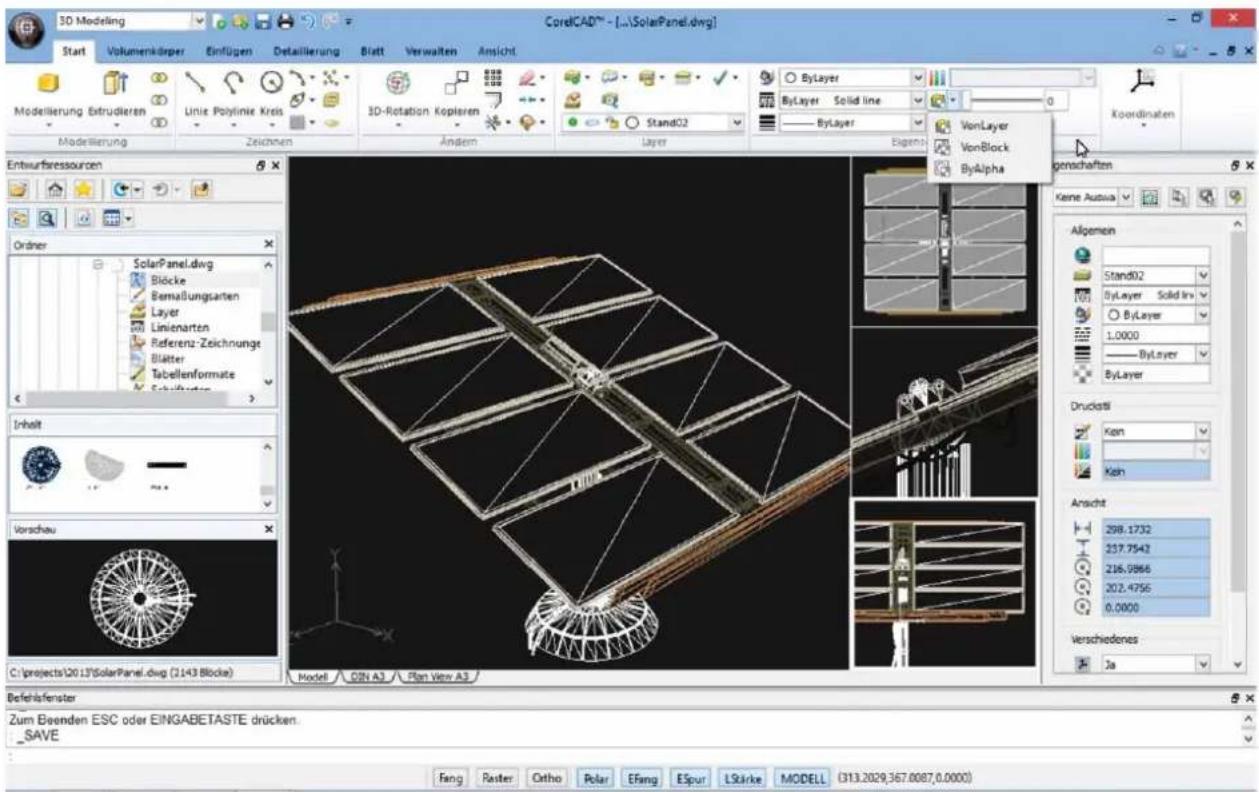 COREL CorelCAD 2014 - Neu! Benutzeroberfläche mit Multifunktionsleiste: - 1