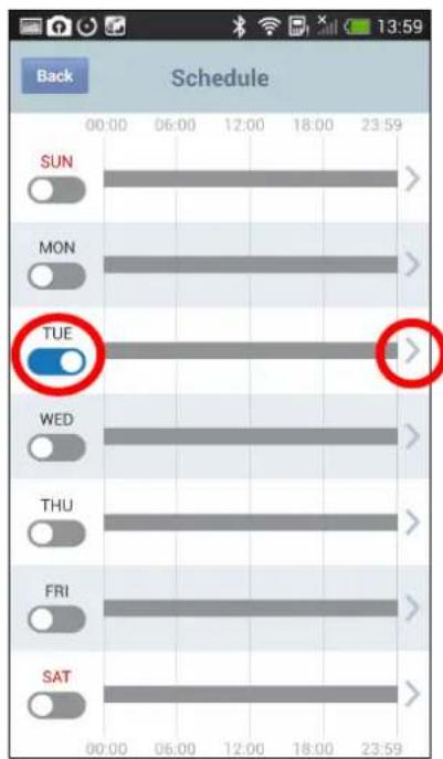 Back Schedule SUN MON TUE WED THU FRI SAT 00:00 06:00 12:00 18:00 23:59 13:59