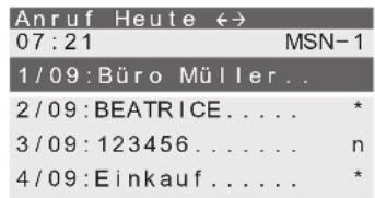 Bintec-elmeg CS410 - Ansehen der Anruferliste - 4