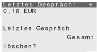 Bintec-elmeg CS410 - Kosten des letzten Gespräches ansehen / löschen - 2