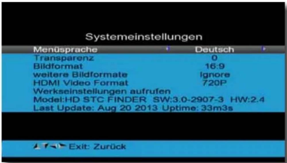 Telestar SATPLUS 2 - Systemeinstellungen - 1