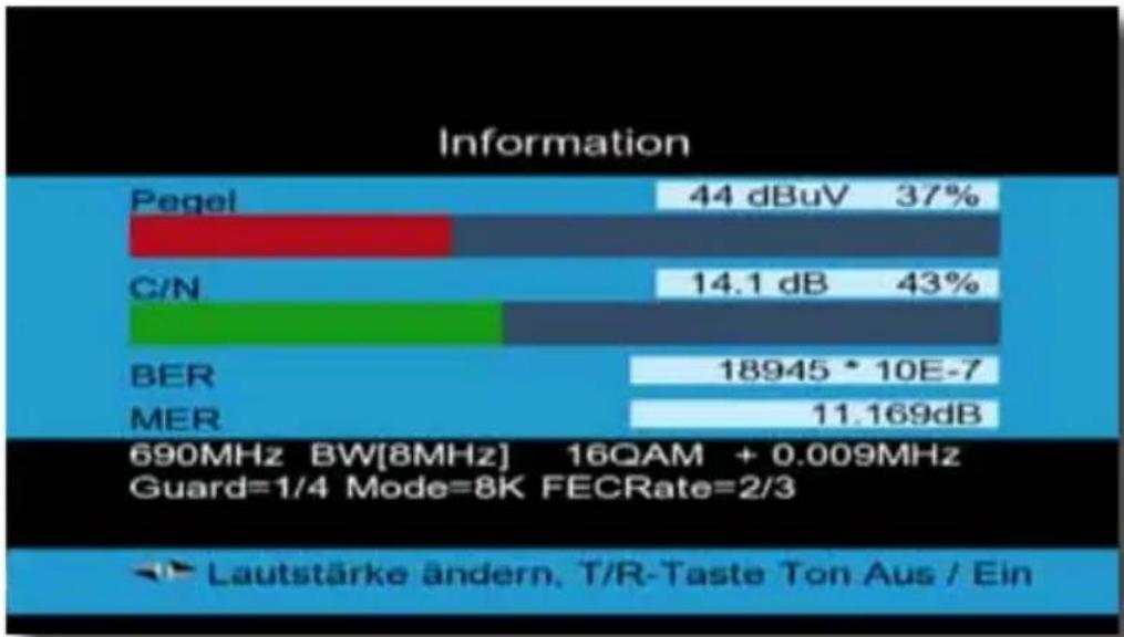 Telestar SATPLUS 2 - Hinweis: Akkustische Signalpegel Kontrolle ausschalten - 1