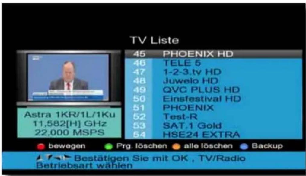 Telestar SATPLUS 2 - Programme bearbeiten - 1