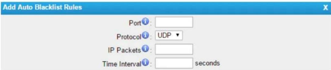 TIPTEL TB400 - 1) Blacklist rules - 1