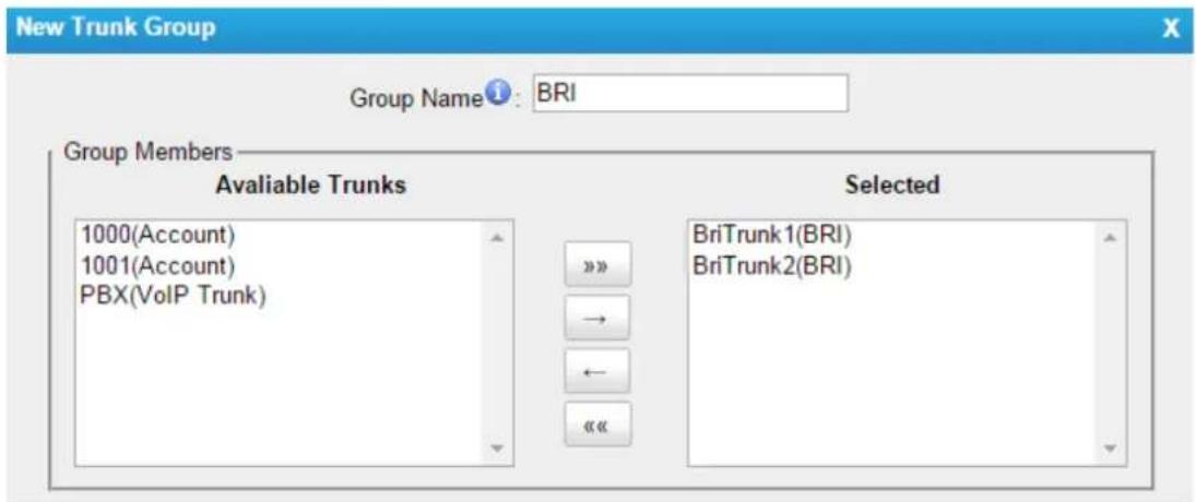 TIPTEL TB400 - Trunk Group - 1