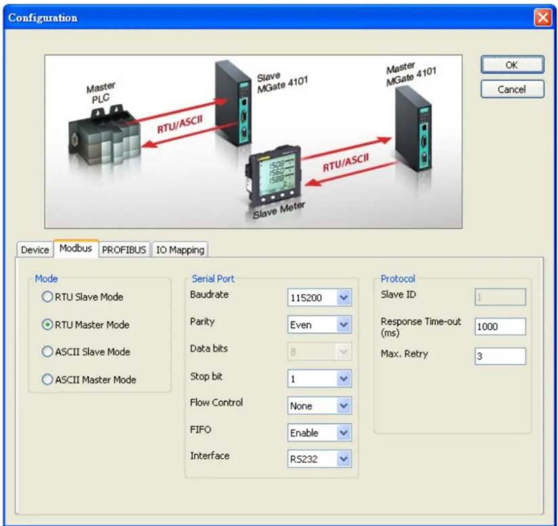 Moxa 4101-MB-PBS - Configure Modbus Settings - 1