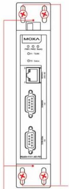 Moxa 4101-MB-PBS - Mounting the Unit - 1