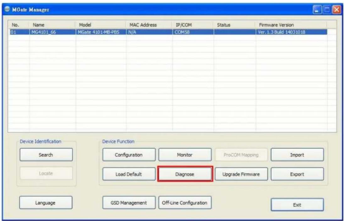 Moxa 4101-MB-PBS - Diagnose - 1