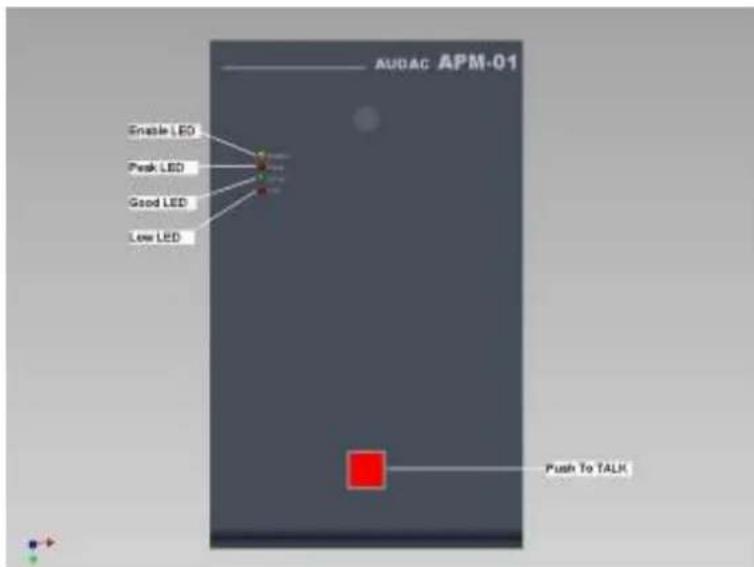 AUDAC APM-01 Enable LED Peak LED Good LED Low LED Push To TALK