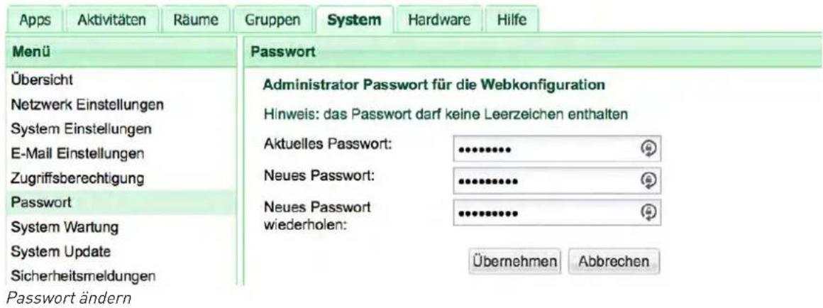 digitalSTROM dSS-IP - Neues Passwort erstellen - 1