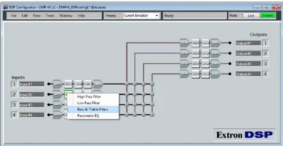 Extron DMP 44 LC - Configuring Bass and Treble groups - 2