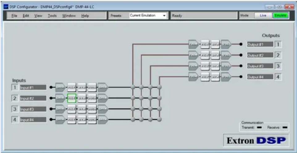 Extron DMP 44 LC - Configuring Bass and Treble groups - 1