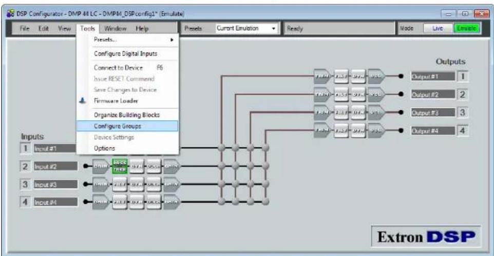 Extron DMP 44 LC - Configuring Bass and Treble groups - 4