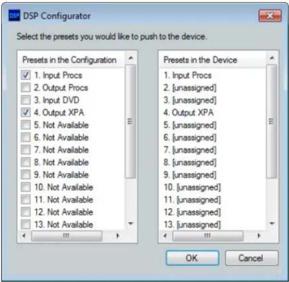 Extron DMP 44 LC - Pushing selected presets - 2