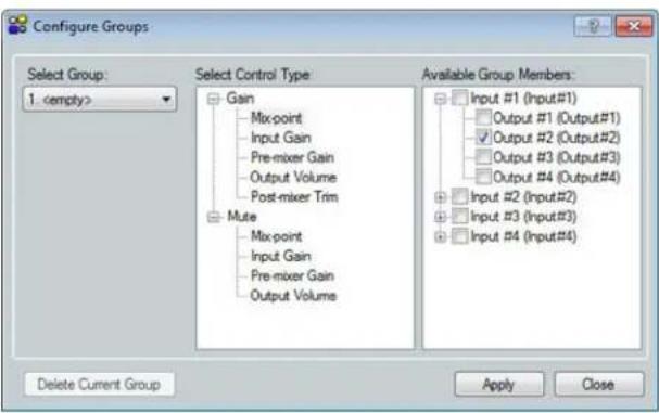 Extron DMP 44 LC - Configuring Gain and Mute groups - 5