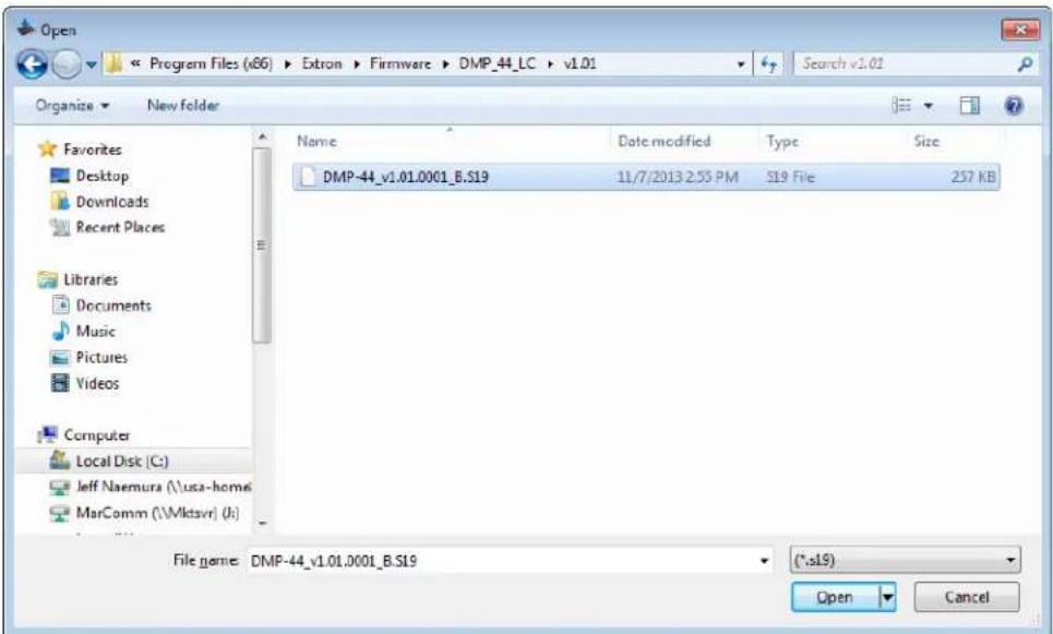 Extron DMP 44 LC - Updating the Firmware - 4