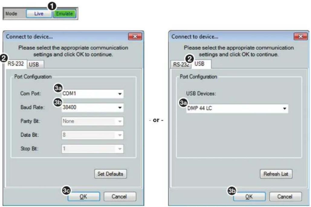 Extron DMP 44 LC - Pulling or Pushing a Configuration and Switching to Live Mode - 1