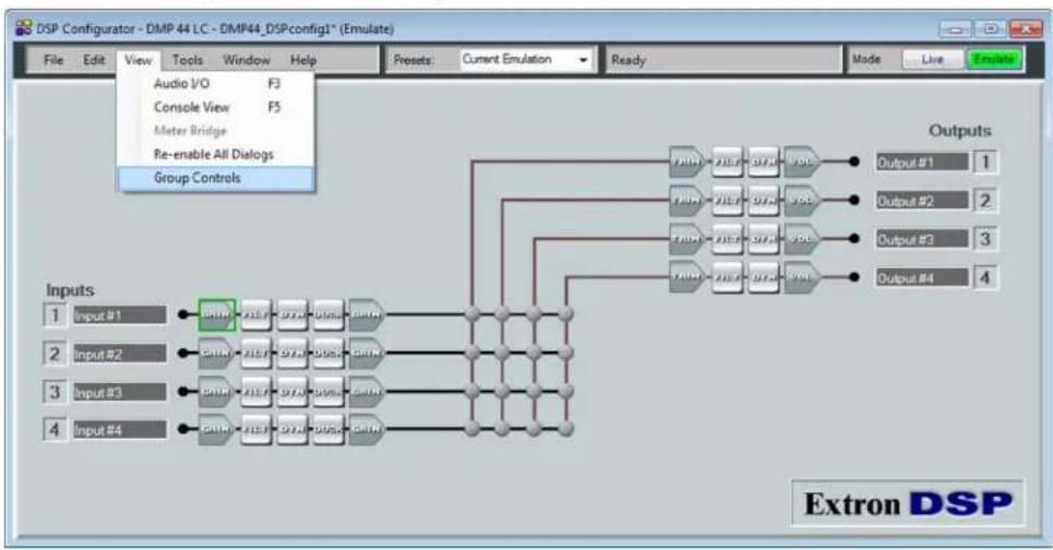 Extron DMP 44 LC - Configuring Gain and Mute groups - 1