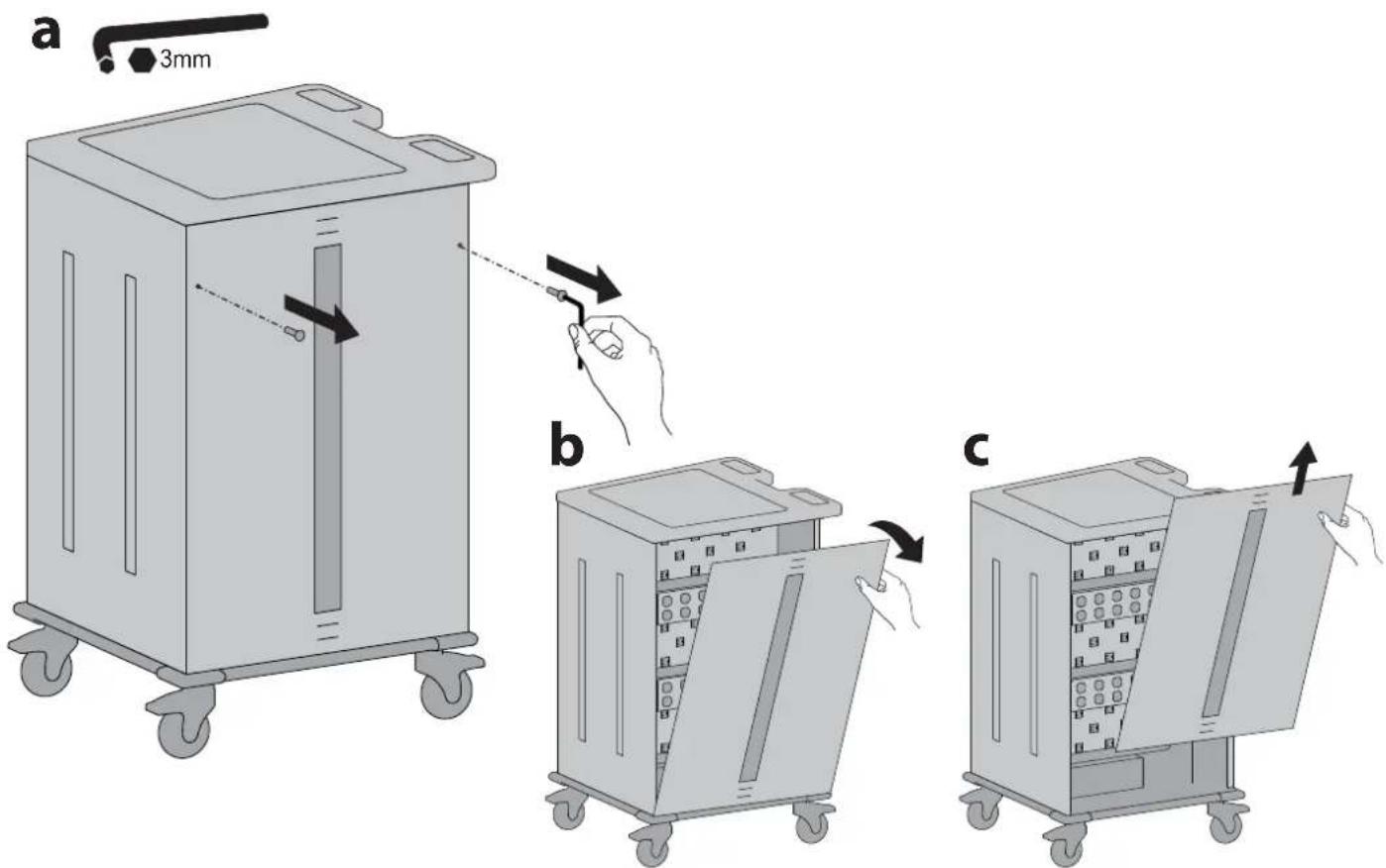 Ergotron YES40 - Remove back panel. - 1