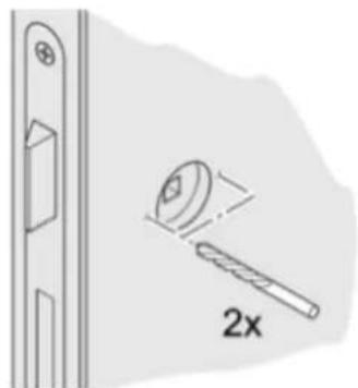 Kentix DoorLock-LE - Schritt 3: Bohrlöcher markieren - 2