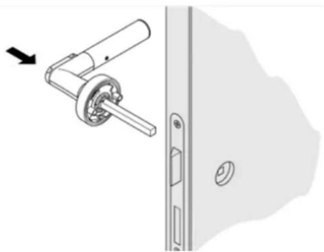 Kentix DoorLock-LE - Schritt 2: Vierkant aufstecken - 1