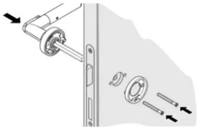 Kentix KXC-RA1 - Step 5: Install electric door lever - 1