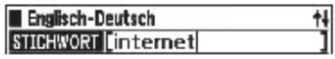 ■ Englisch-Deutsch ↑↓ STICHWORT [internet]