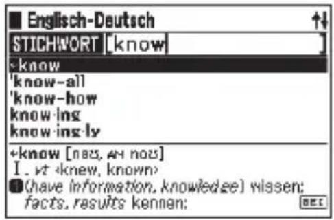 Englisch-Deutsch STICHWORT [know] +know 'know-all 'know-how know-ing know-ing-ly +know [nəs, #nəs] I. vt ●(have information, knowledge) wissen; facts, results kennen; REC