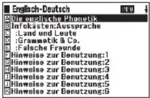 Englisch-Deutsch Die englische Phonetik Infokästen:Aussprache :Land und Leute :Grammatik & Co. :Falsche Freunde Hinweise zur Benutzung:1 Hinweise zur Benutzung:2 Hinweise zur Benutzung:3 Hinweise zur Benutzung:4 Hinweise zur Benutzung:5 Hinweise zur Benutzung:6