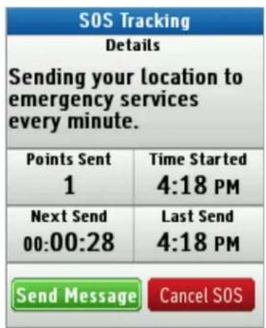 GARMIN InReach - The inReach cannot be powered off while an SOS message is being sent or cancelled. - 2