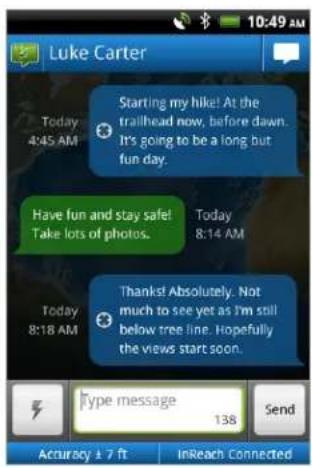 GARMIN InReach - Create Messages - 1