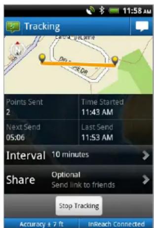 GARMIN InReach - Handing off Tracking - 2