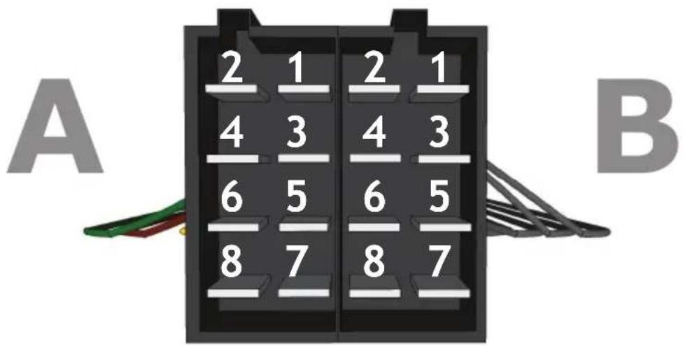 Xomax XM-VRSU4309BT V2 - ISO-Buchsen-Belegung - 1