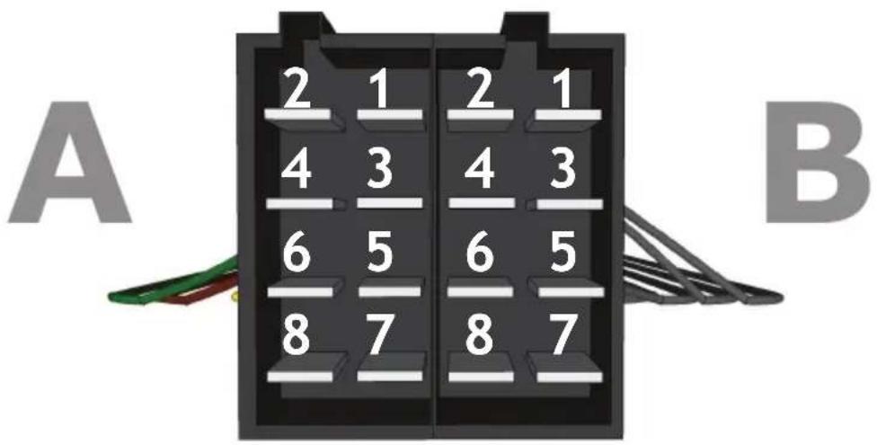 Xomax XM-VRSU413BT - ISO-Buchsen-Belegung - 1