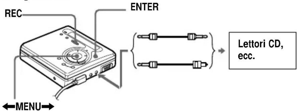 REC ENTER MENU Lettori CD, ecc.