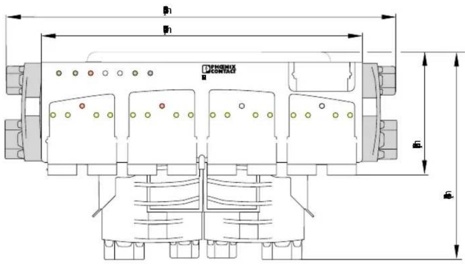 Phoenix IBS RL 24 DIO 8/8/8-T - Dimensions of I/O Modules - 1
