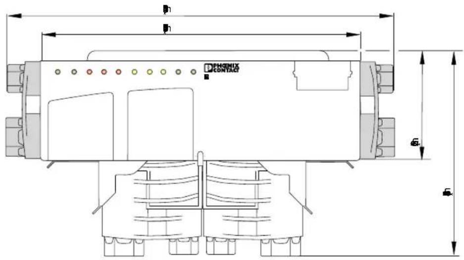 Phoenix IBS RL 24 DIO 8/8/8-T - Dimensions of Bus Terminal Modules - 1
