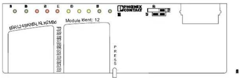 Phoenix IBS RL 24 DIO 8/8/8-T - Bus Terminal Module Indicators - 1