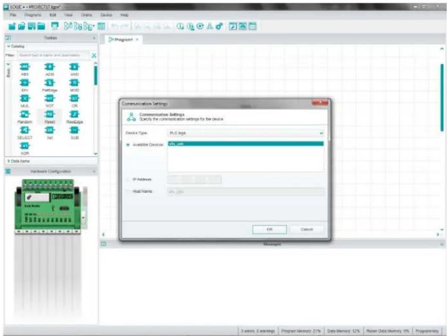 Phoenix PLC-V8C/PT-24DC/EM - Connecting the device to LOGIC+ - 1