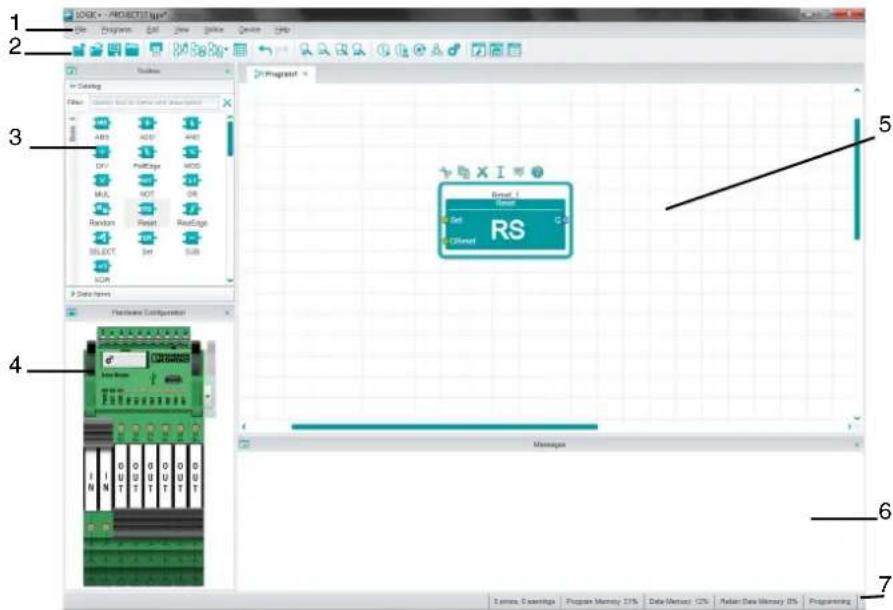 Phoenix PLC-V8C/PT-24DC/EM - Description of the LOGIC+ interface - 1