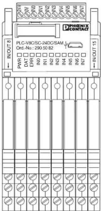 Phoenix PLC-V8C/PT-24DC/EM - 8 inputs, 8 outputs - 1