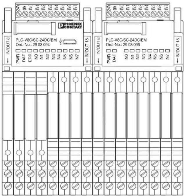 Phoenix PLC-V8C/PT-24DC/EM - 20 inputs, 12 outputs - 1