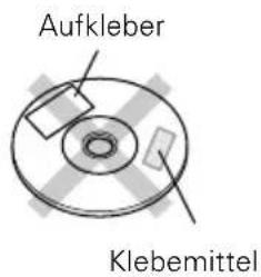 Aufkleber Klebemittel