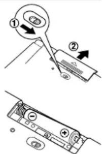 Diagram showing two mechanical assembly steps with labeled components and directional arrows indicating movement or assembly.