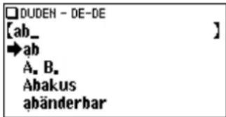 □DUDEN - DE-DE [ab_ ] →ab A. B. Abakus abänderbar