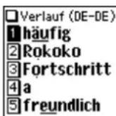 SHARP PW-E510 - So verwenden Sie die Verlaufsfunktion - 1