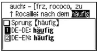 auch: - [frz. rococo, zu ↑ Rocaille; nach dem häufig □ Sprung [häufig] 1 DE-DE: häufig 2 DE-EN: häufig