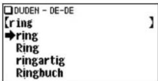 ☐ DUDEN - DE-DE [ring] ] →ring Ring ringartig Ringbuch