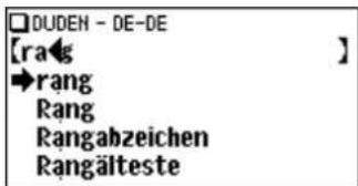 ☐DUDEN - DE-DE [ra] →rang Rang Rangabzeichen Rangälteste